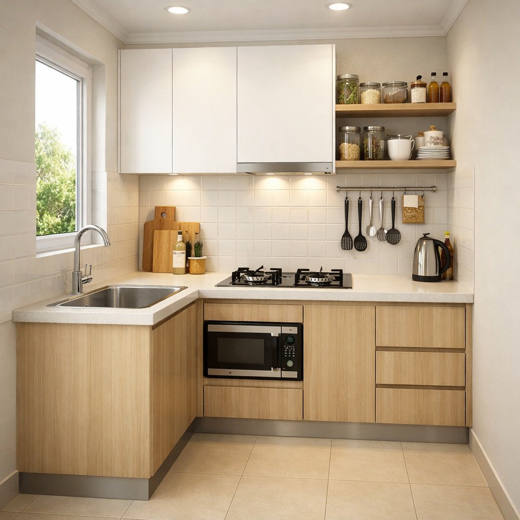 Dapur sempit tetap rapi dengan peralatan dapur multifungsi