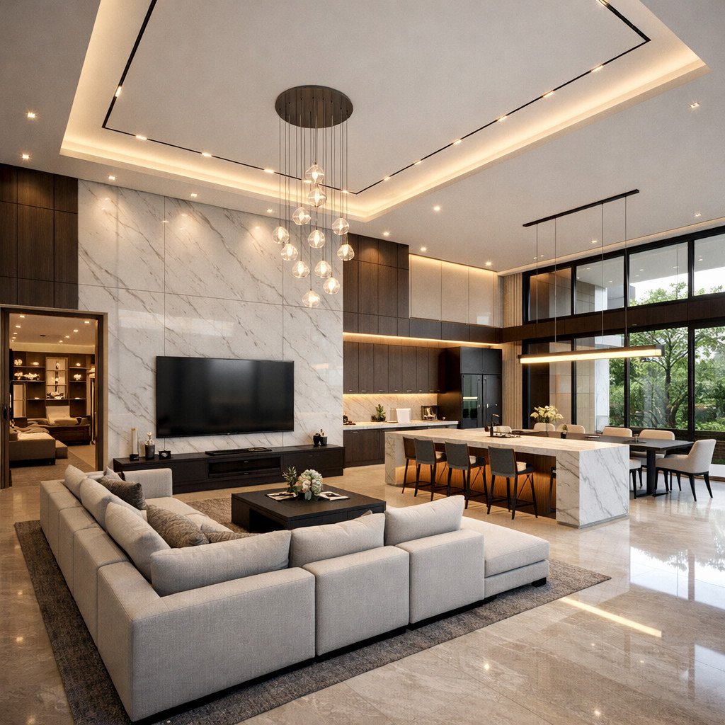 Desain Rumah Mewah & Budget dengan konsep Modern Minimalist Luxury