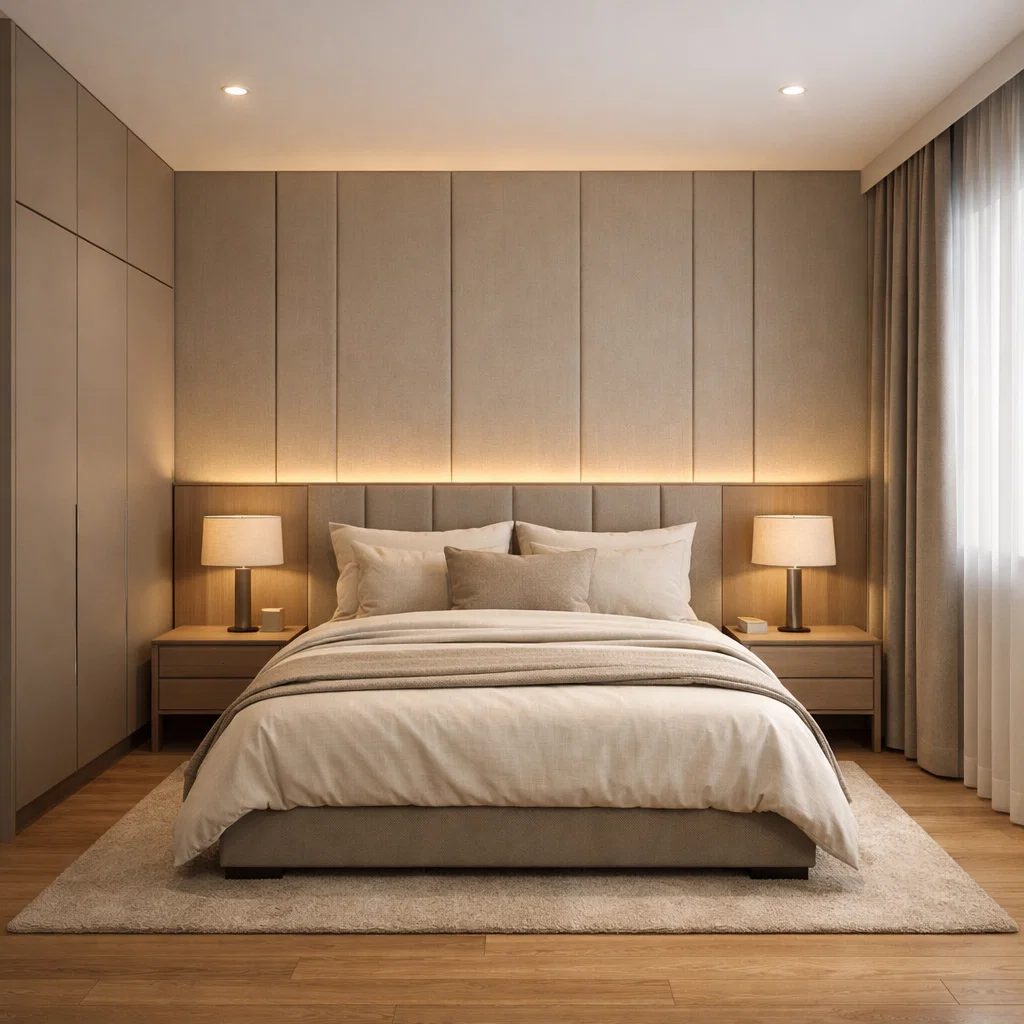 Kamar tidur minimalis dengan nuansa quiet luxury yang elegan dan tenang