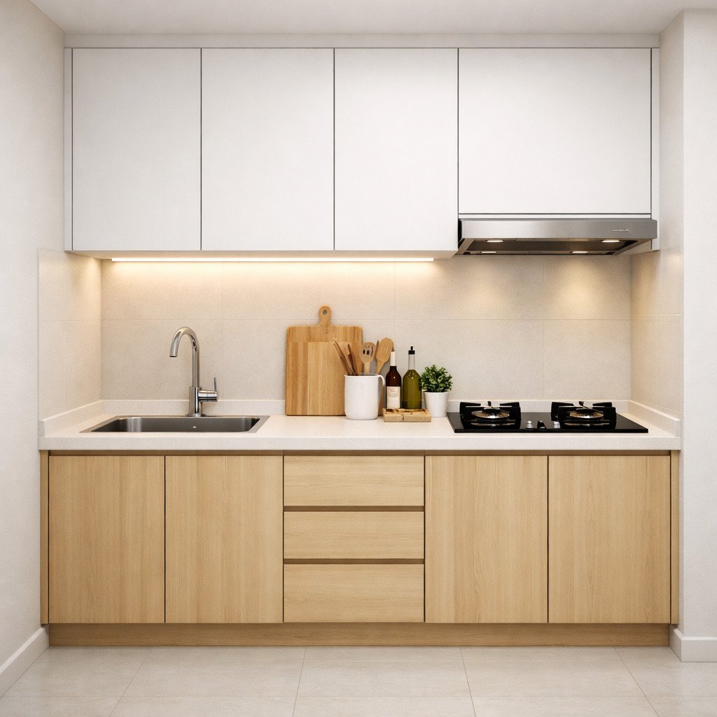 Kitchen set 2 meter yang fungsional dan efisien untuk ruang terbatas