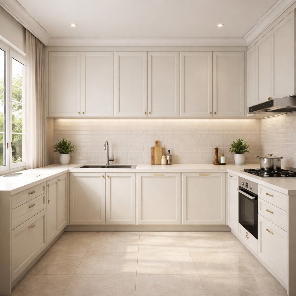 Kitchen set duco elegan dengan finishing halus dan tampilan bersih