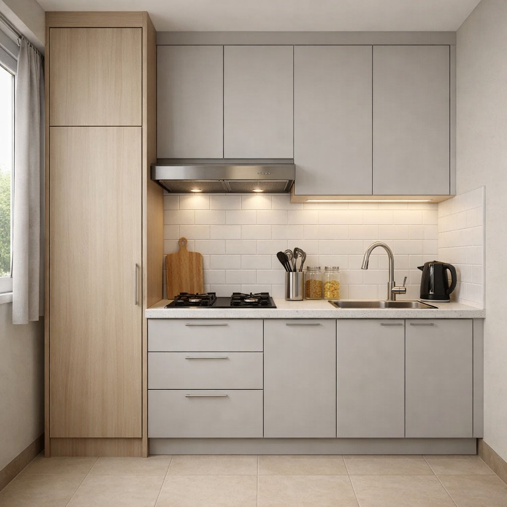 Kitchen set minimalis compact yang cerdas untuk rumah kecil