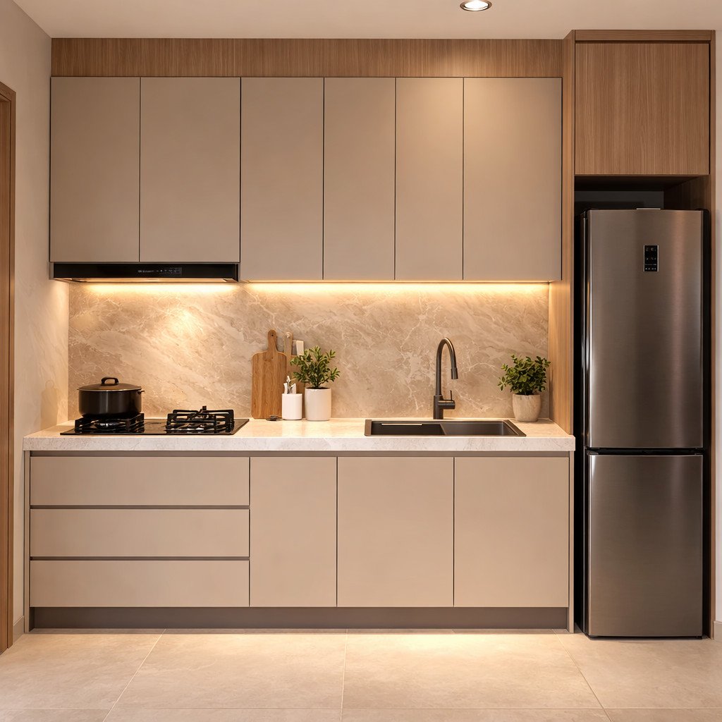 Kitchen set minimalis quiet luxury yang elegan dan rapi