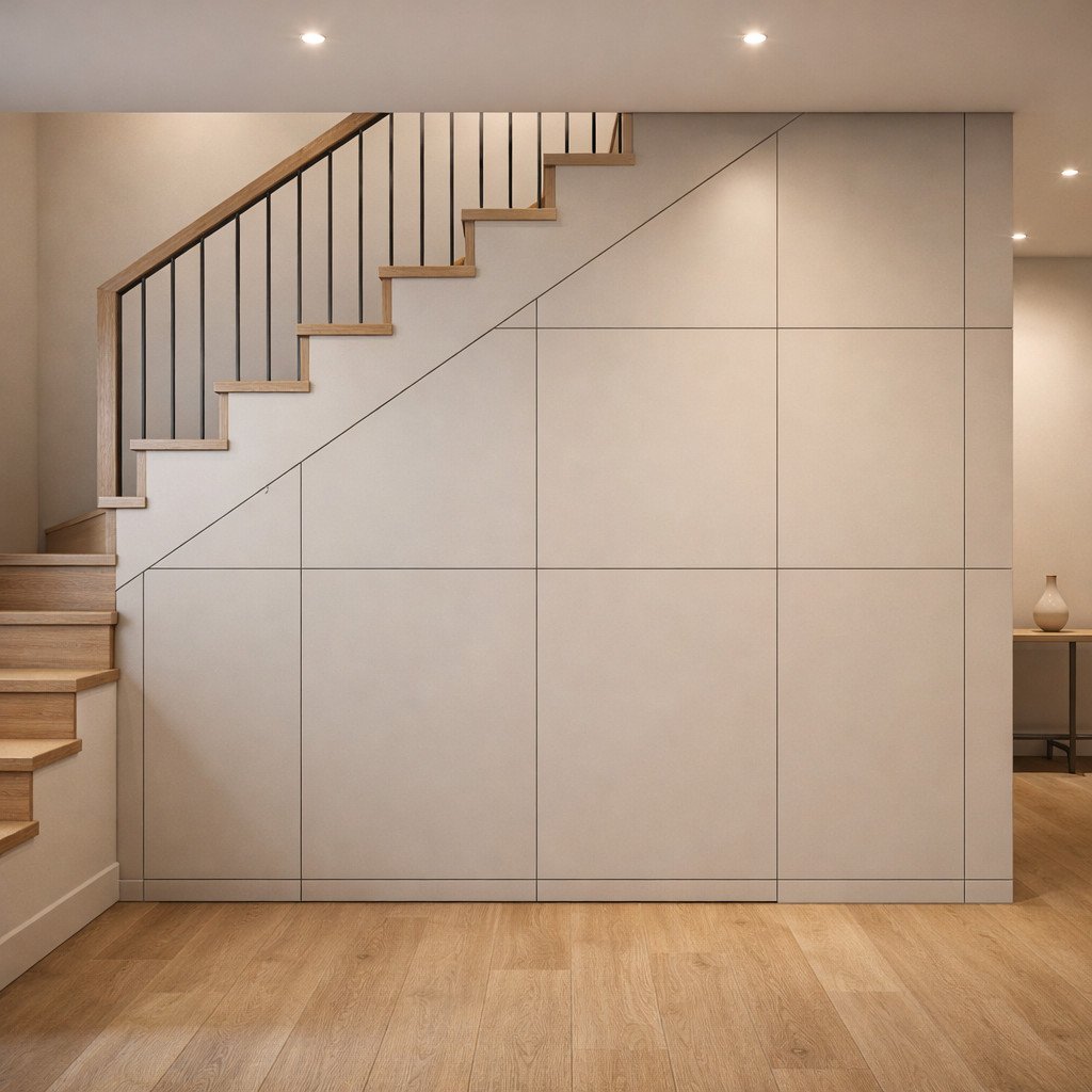 Lemari bawah tangga hidden door yang elegan dan nyaris tak terlihat