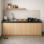 Meja dapur minimalis 120 cm yang ringkas untuk dapur kecil