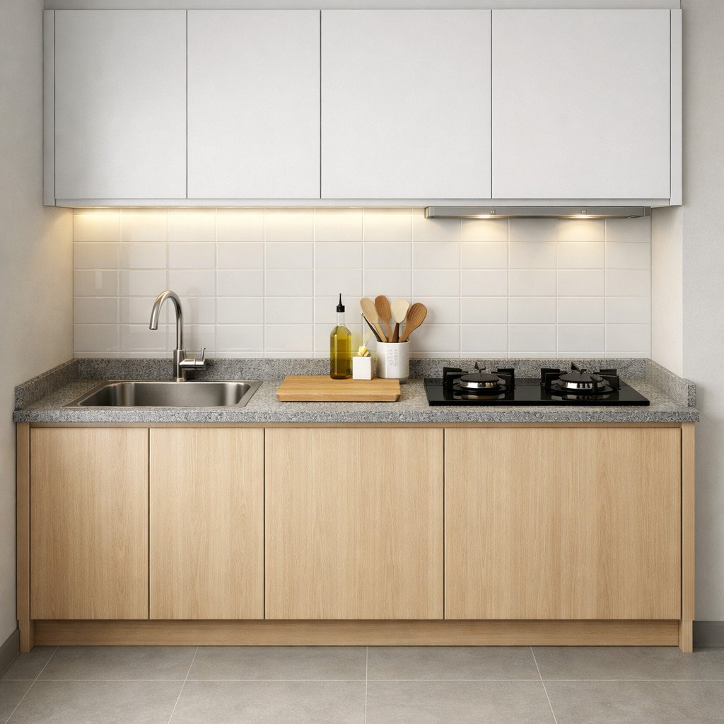 Meja dapur minimalis 150 cm yang ringkas namun tetap nyaman digunakan