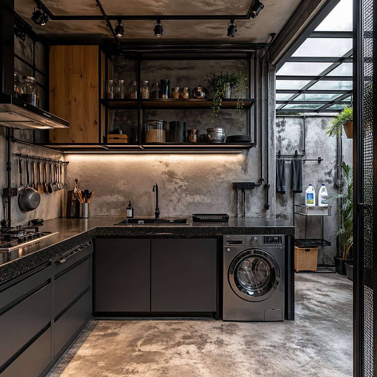 dapur dan laundry industrial yang kuat fungsional dan tahan lama untuk penggunaan harian