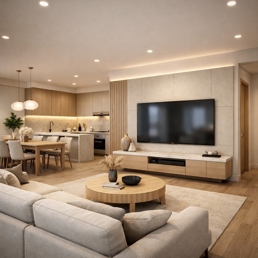 desain interior rumah minimalis contemporary yang modern dan fleksibel