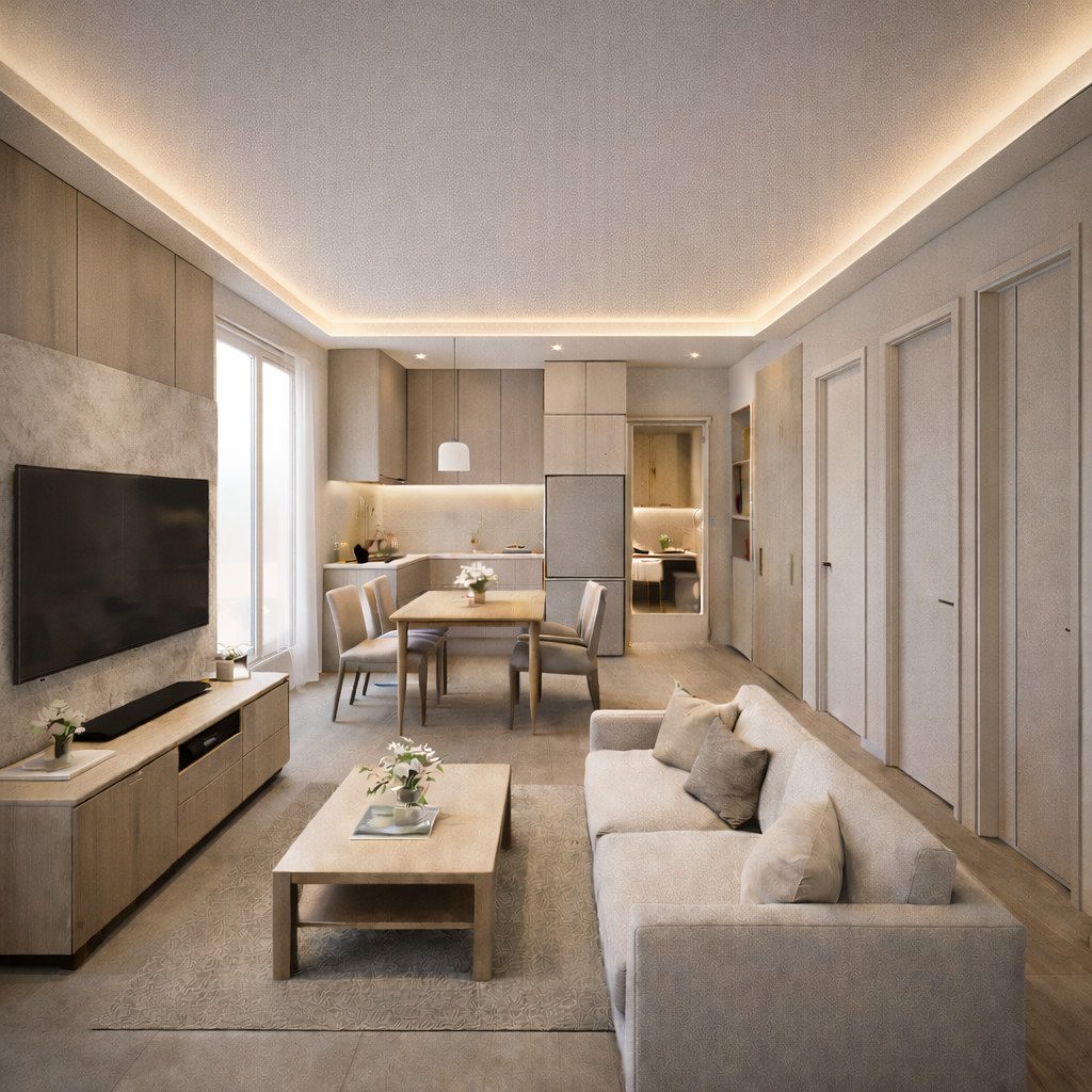 desain interior rumah minimalis quiet luxury dengan detail presisi dan material premium