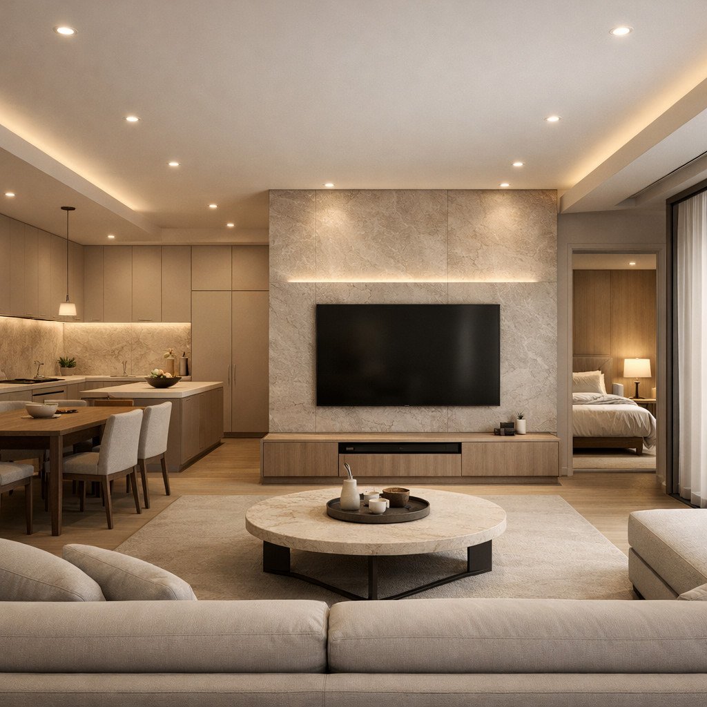 desain interior rumah minimalis quiet luxury yang elegan dan presisi