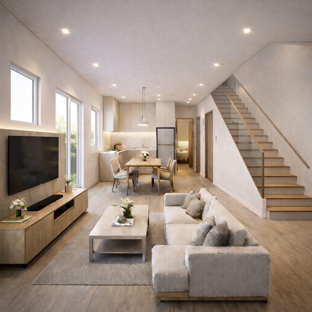 desain rumah 2 lantai modern minimalist yang bersih, tegas, dan timeless