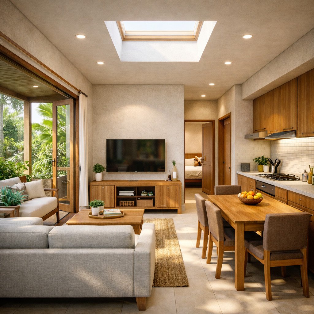 desain rumah 5x7 tropis yang sejuk, bernapas, dan tidak terasa pengap