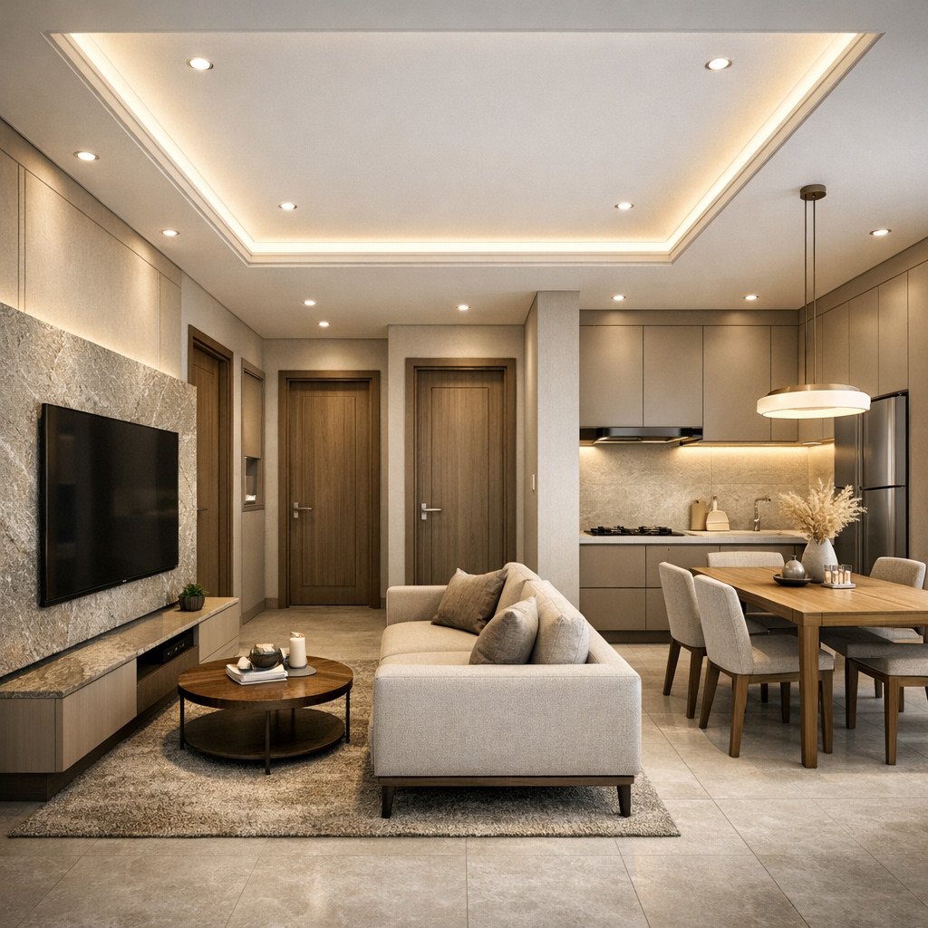 desain interior rumah minimalis Japandi yang hangat dan menenangkan