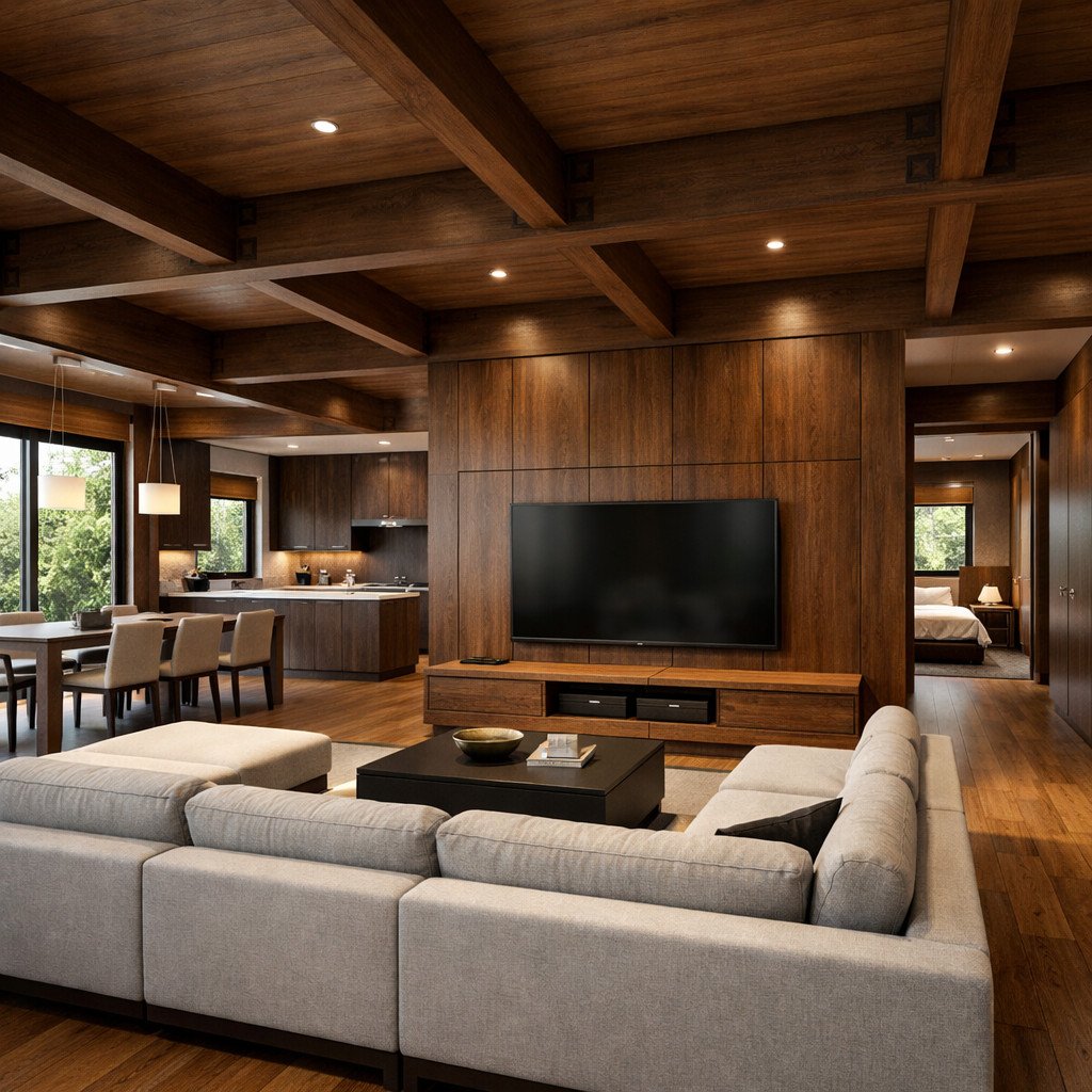 desain rumah kayu minimalis kontemporer yang elegan dan tetap natural