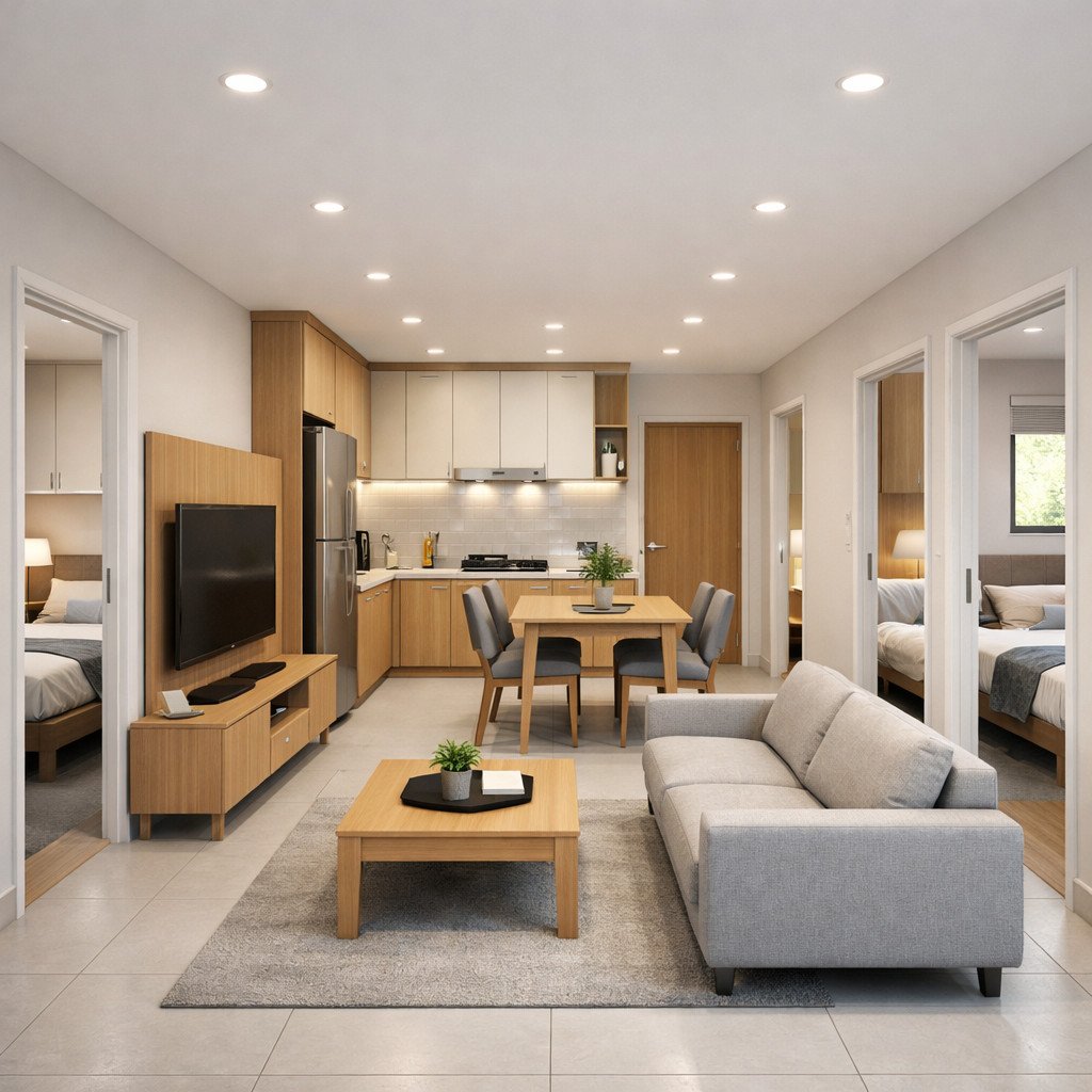 desain rumah minimalis 1 lantai compact 3 kamar yang efisien dan fungsional