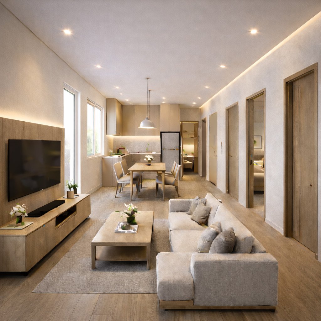 desain rumah minimalis 2 kamar japandi yang tenang dan rapi