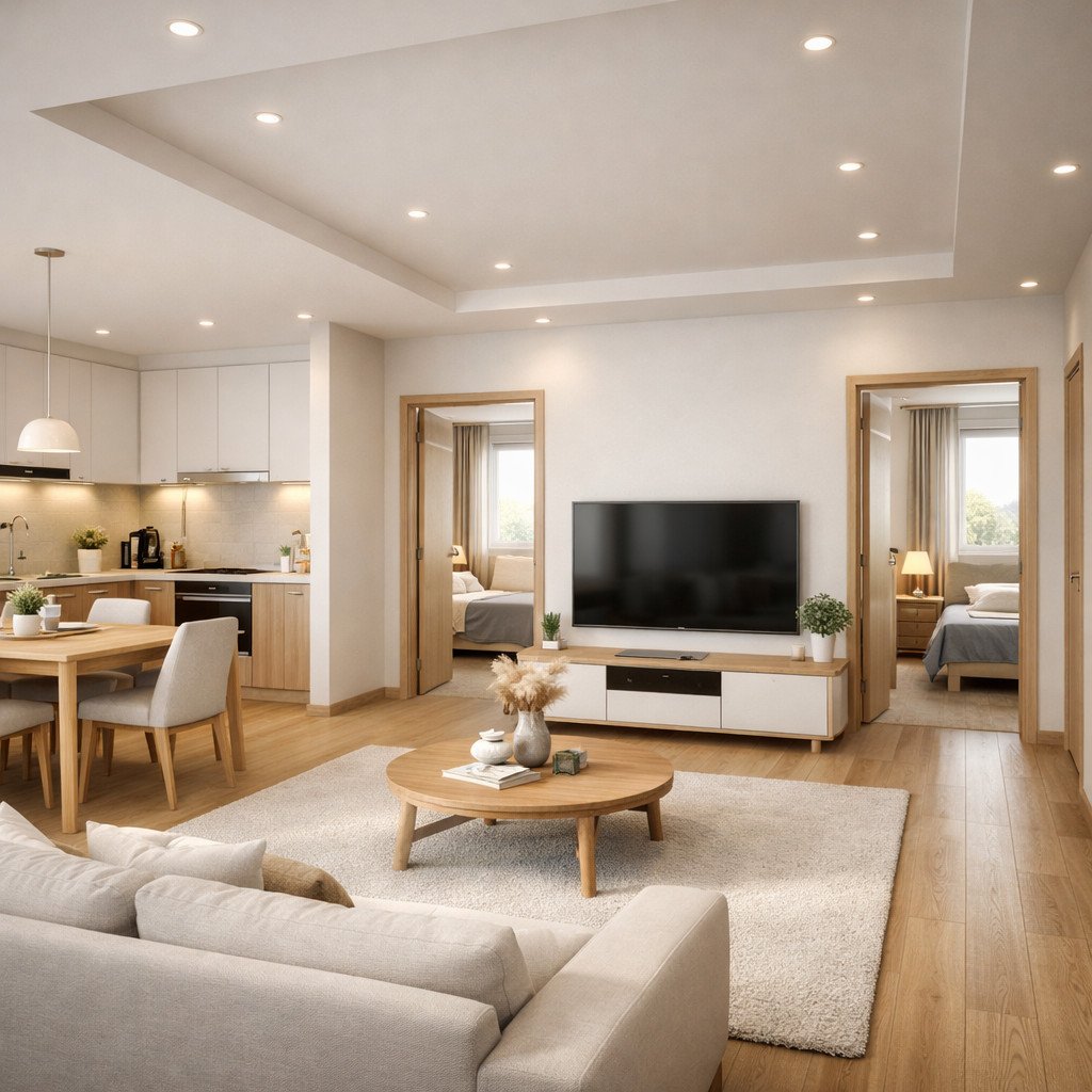 desain rumah minimalis 3 kamar Scandinavian yang terang dan fungsional