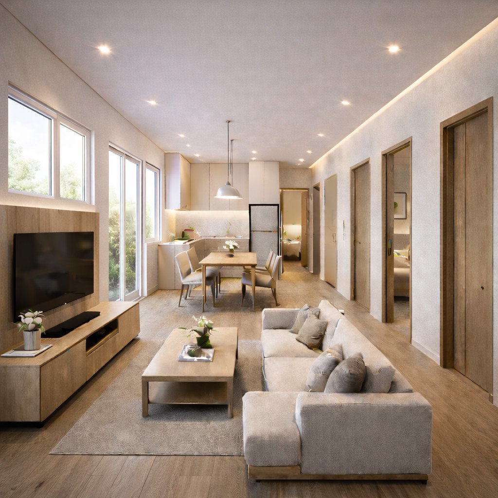 desain rumah minimalis 3 kamar terang dan fungsional ala Scandinavian