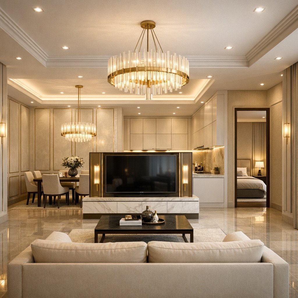 desain rumah minimalis elegan dengan sentuhan Art Deco yang berkarakter