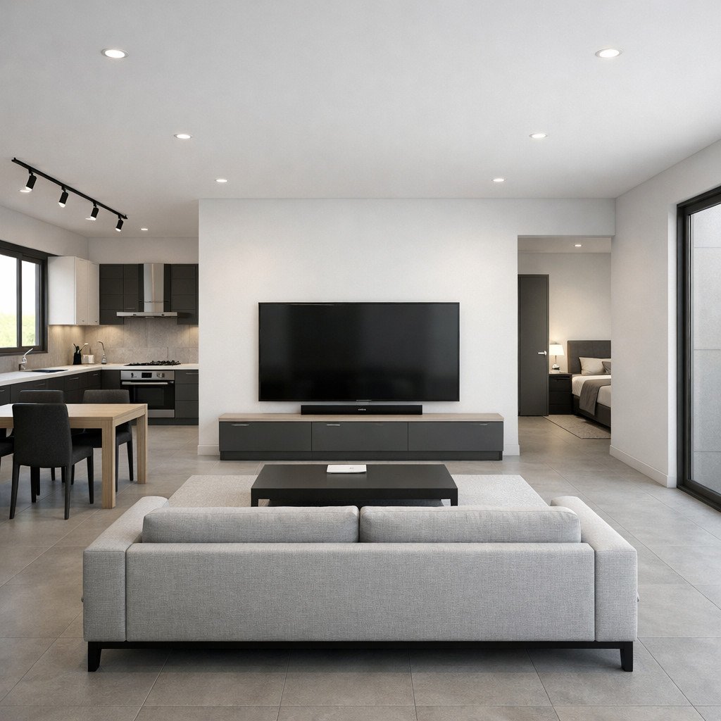 desain rumah minimalis modern Bauhaus yang geometris dan rasional