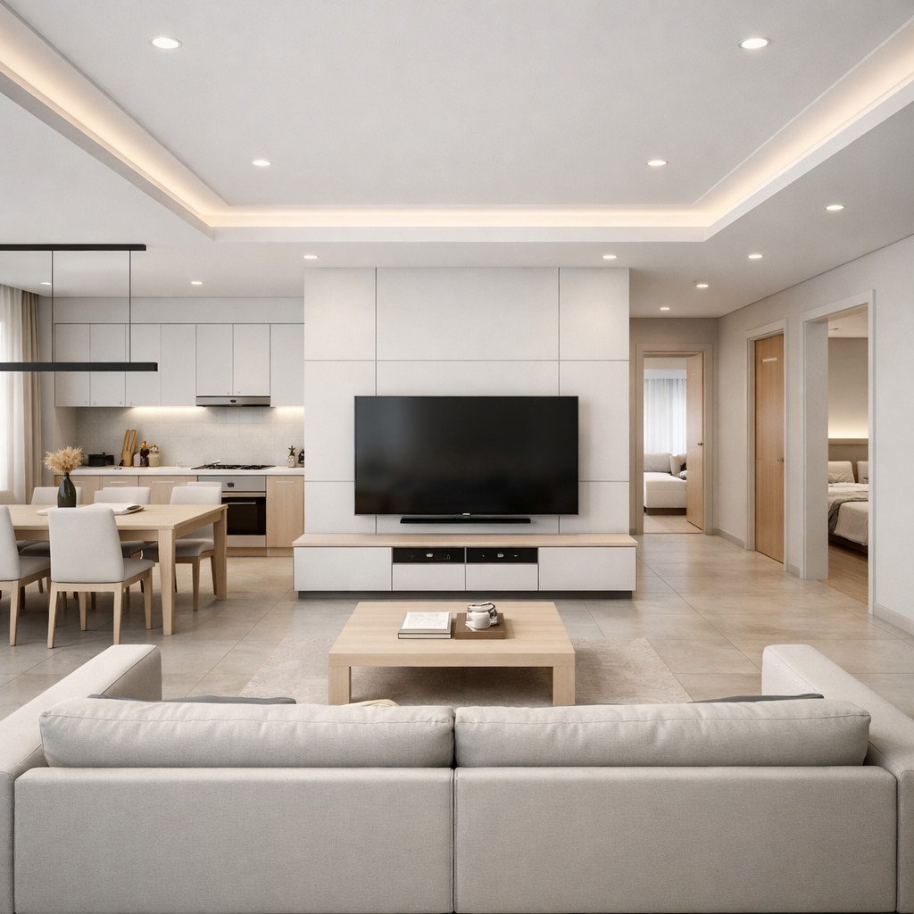 desain rumah minimalis modern clean lines yang terang, rapi, dan fungsional