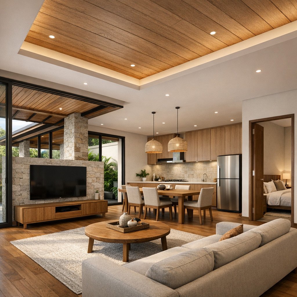 desain rumah minimalis modern tropical yang sejuk dan adaptif iklim