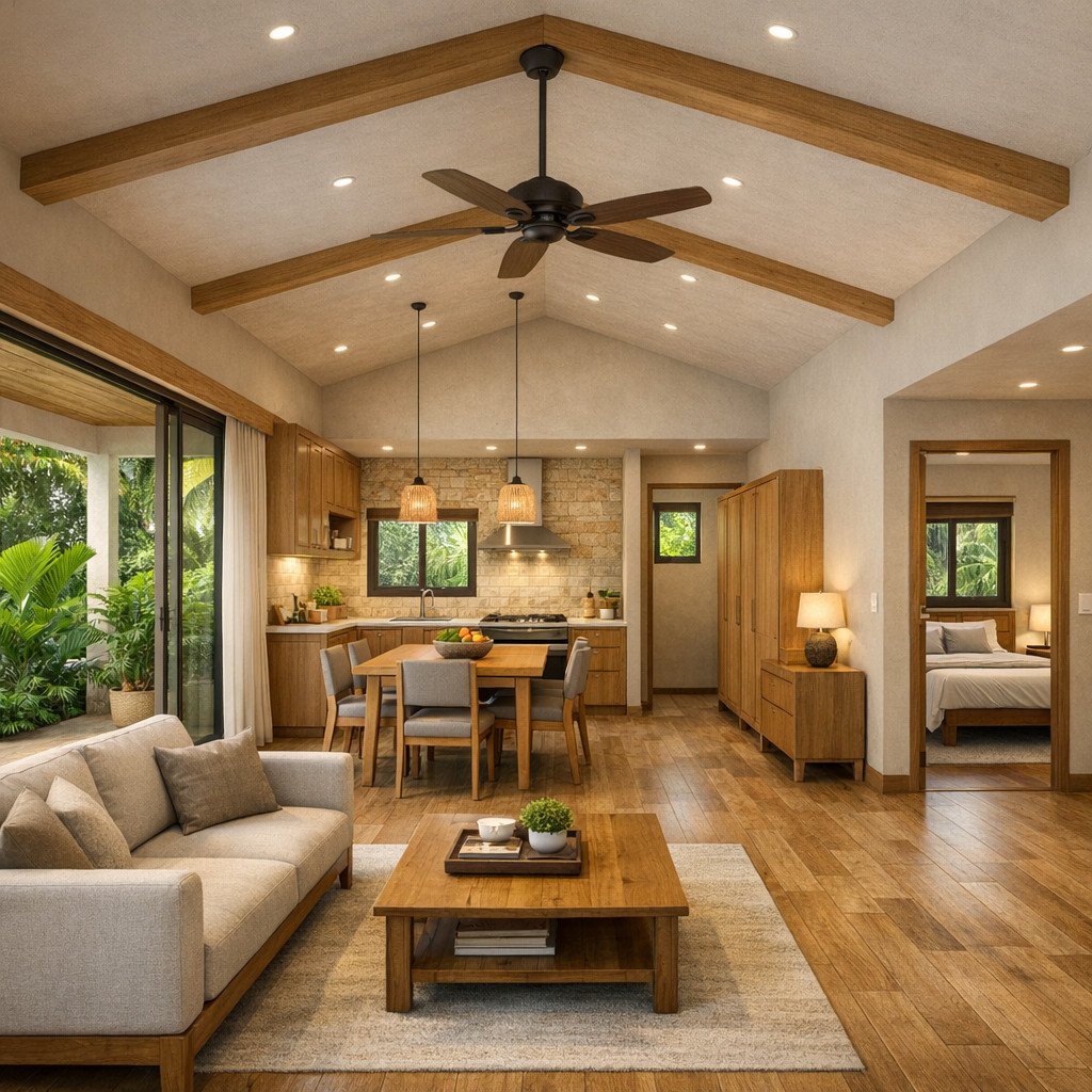 desain rumah sederhana tropis yang sejuk dan hemat energi alami