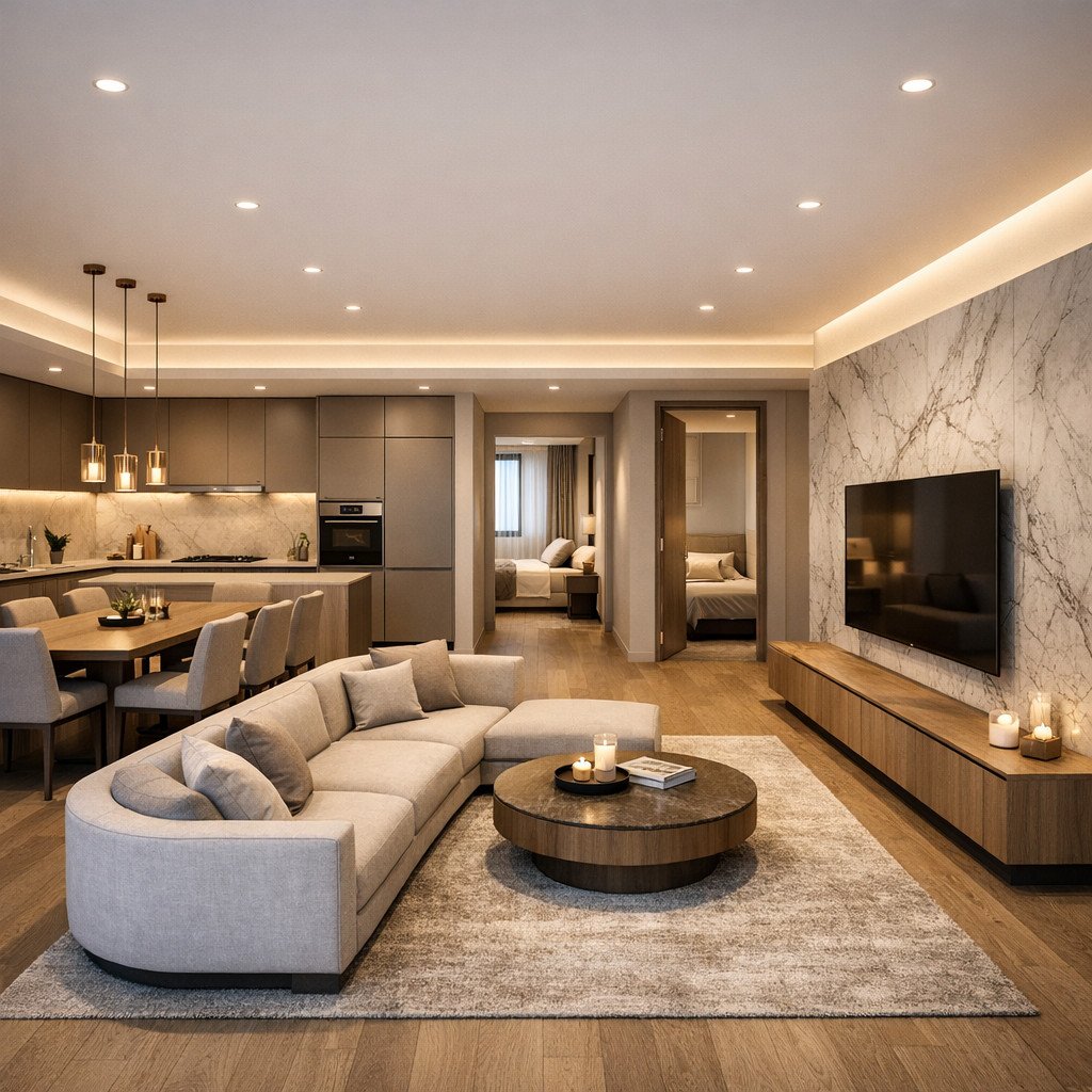 interior rumah minimalis modern quiet luxury yang elegan dan refined
