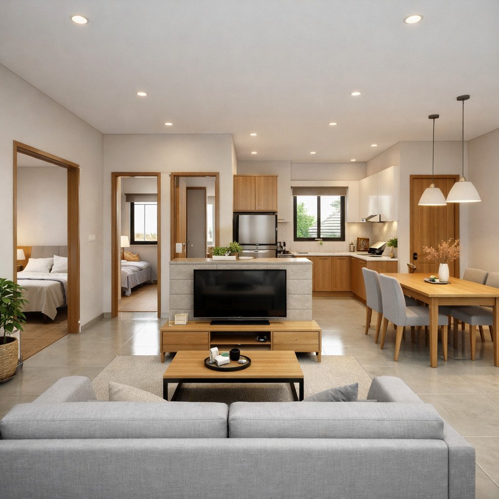 ukuran 7x12 desain rumah sederhana 3 kamar di kampung