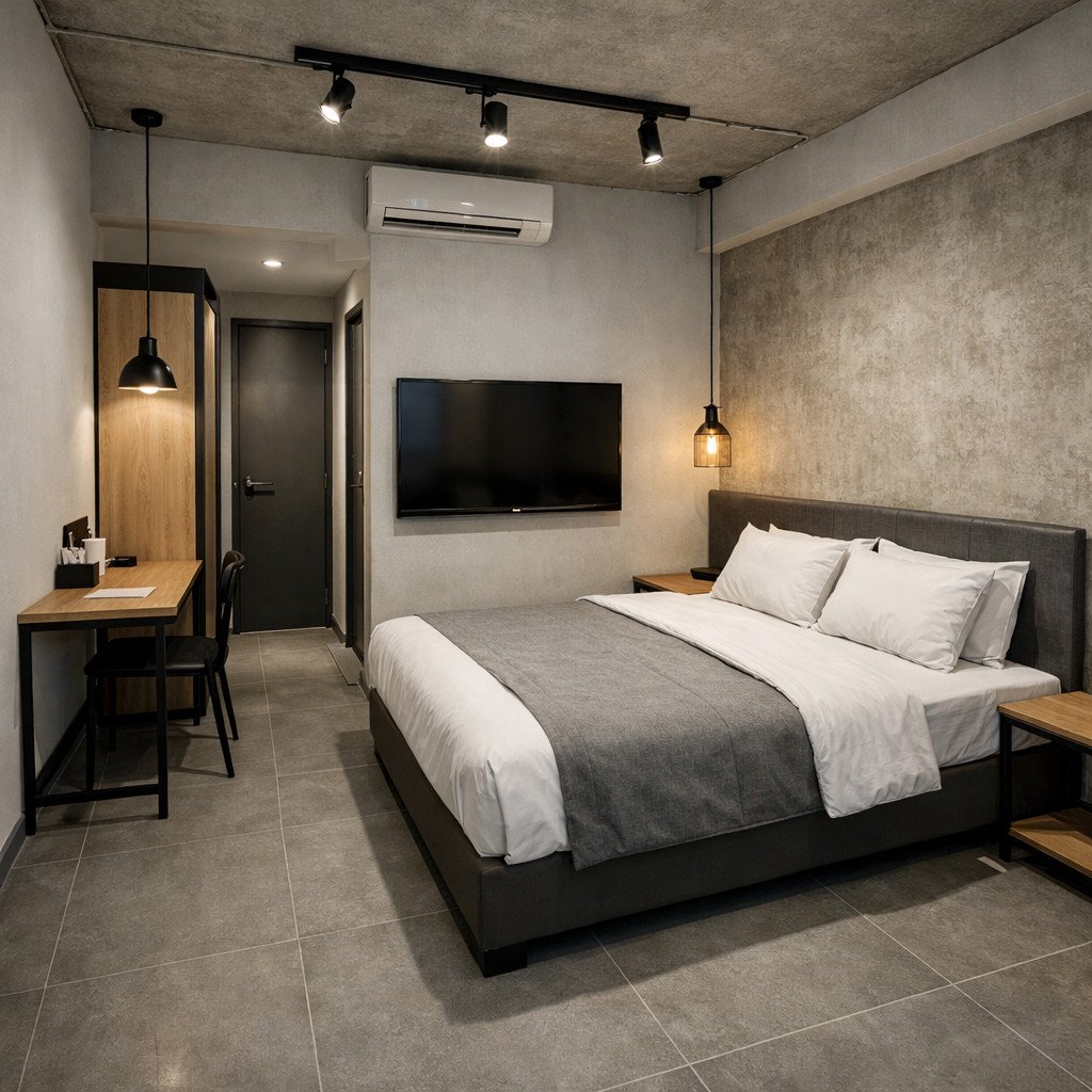 Kamar hotel 3x4 industrial yang kuat dan hemat biaya