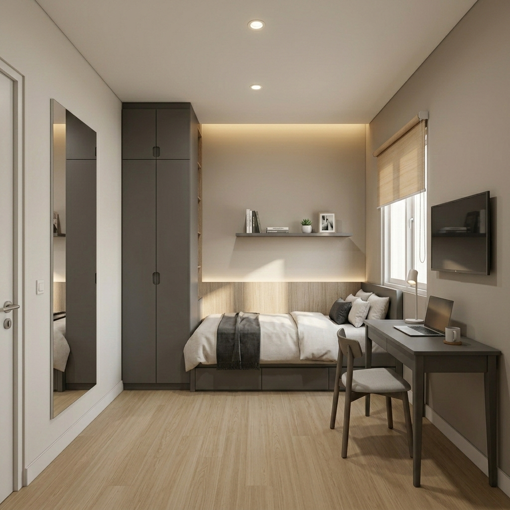 Kamar kost 3x3 tampil premium dan terasa lebih eksklusif