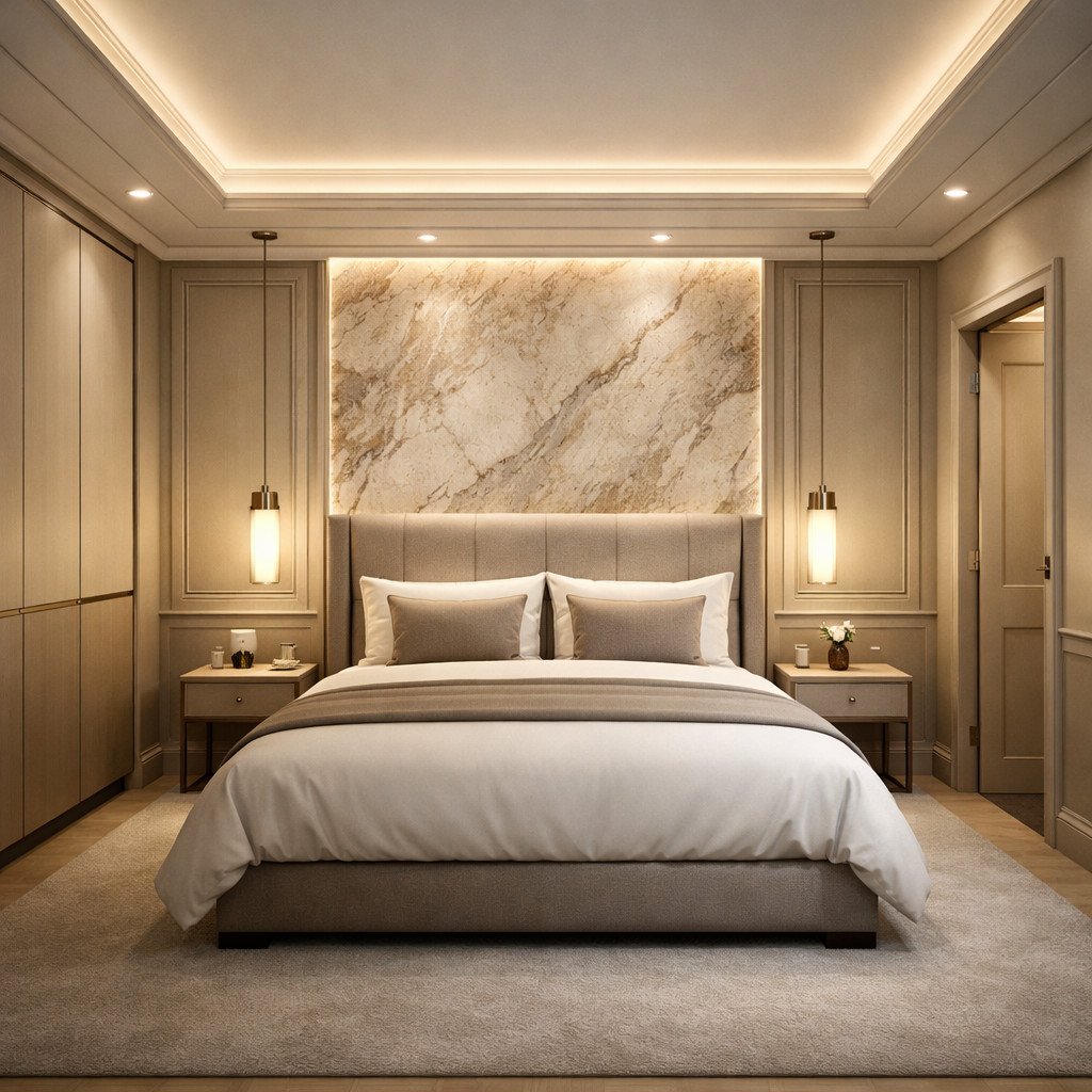 desain kamar hotel quiet luxury yang elegan dan dewasa