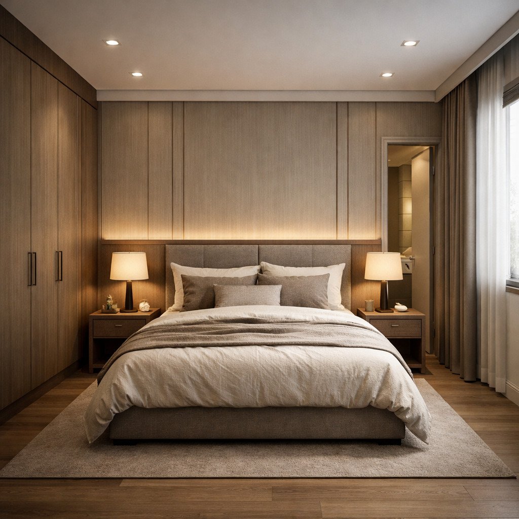 desain kamar tidur aesthetic dengan konsep quiet luxury yang elegan