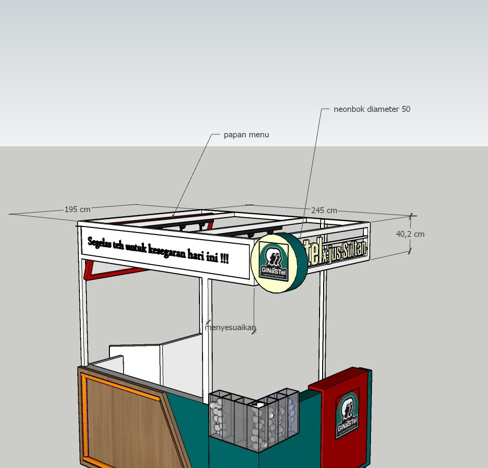 Booth Jualan Ginastel