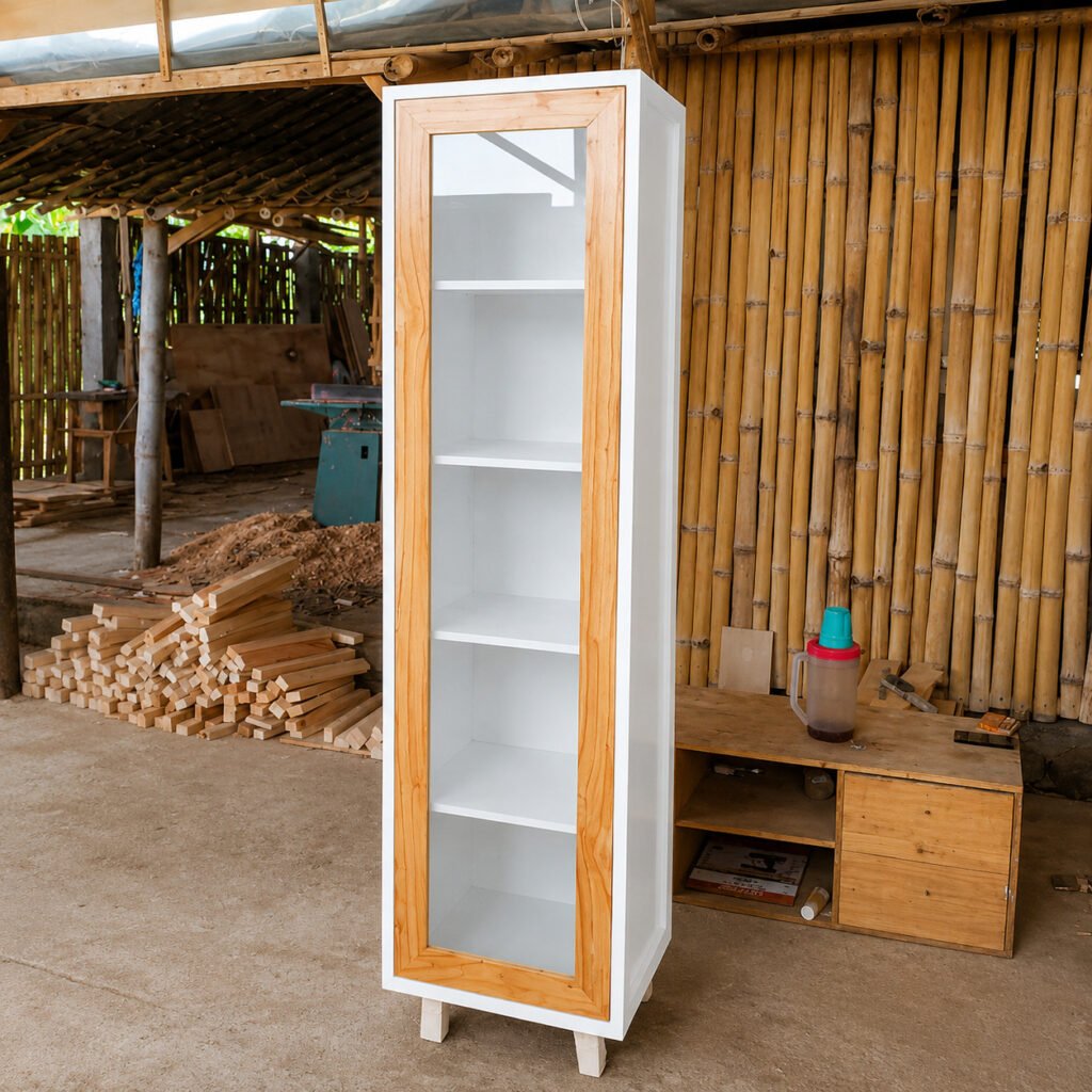 Almari Rak Pintu Kaca