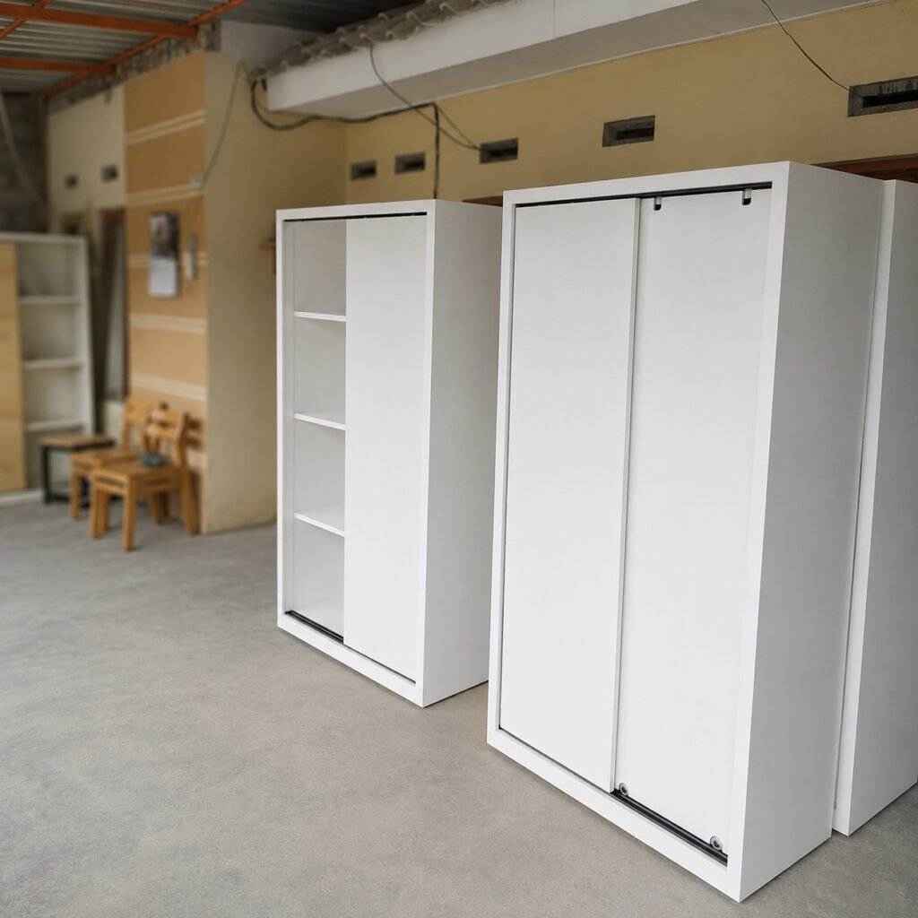 Almari Sleding Minimalis Finishing Duco Ms. CZ
