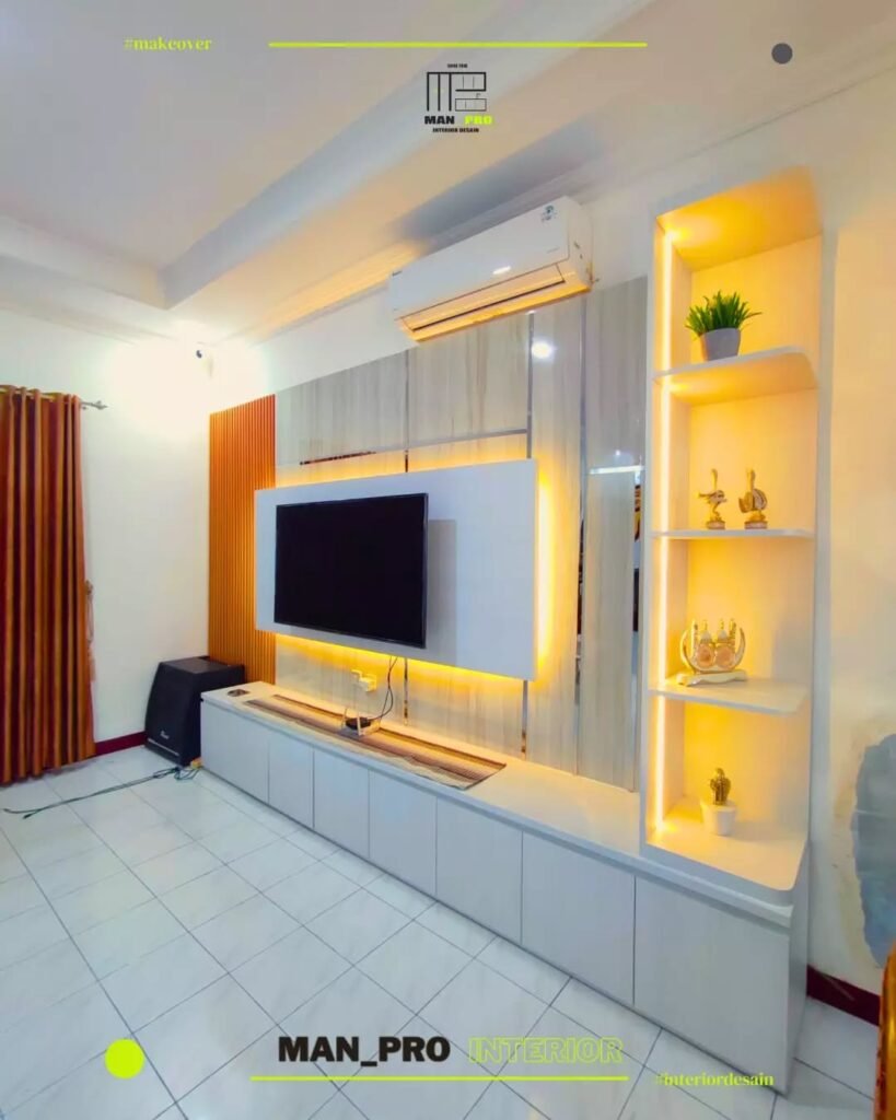 Backdrop TV Hpl Kombinasi WPC