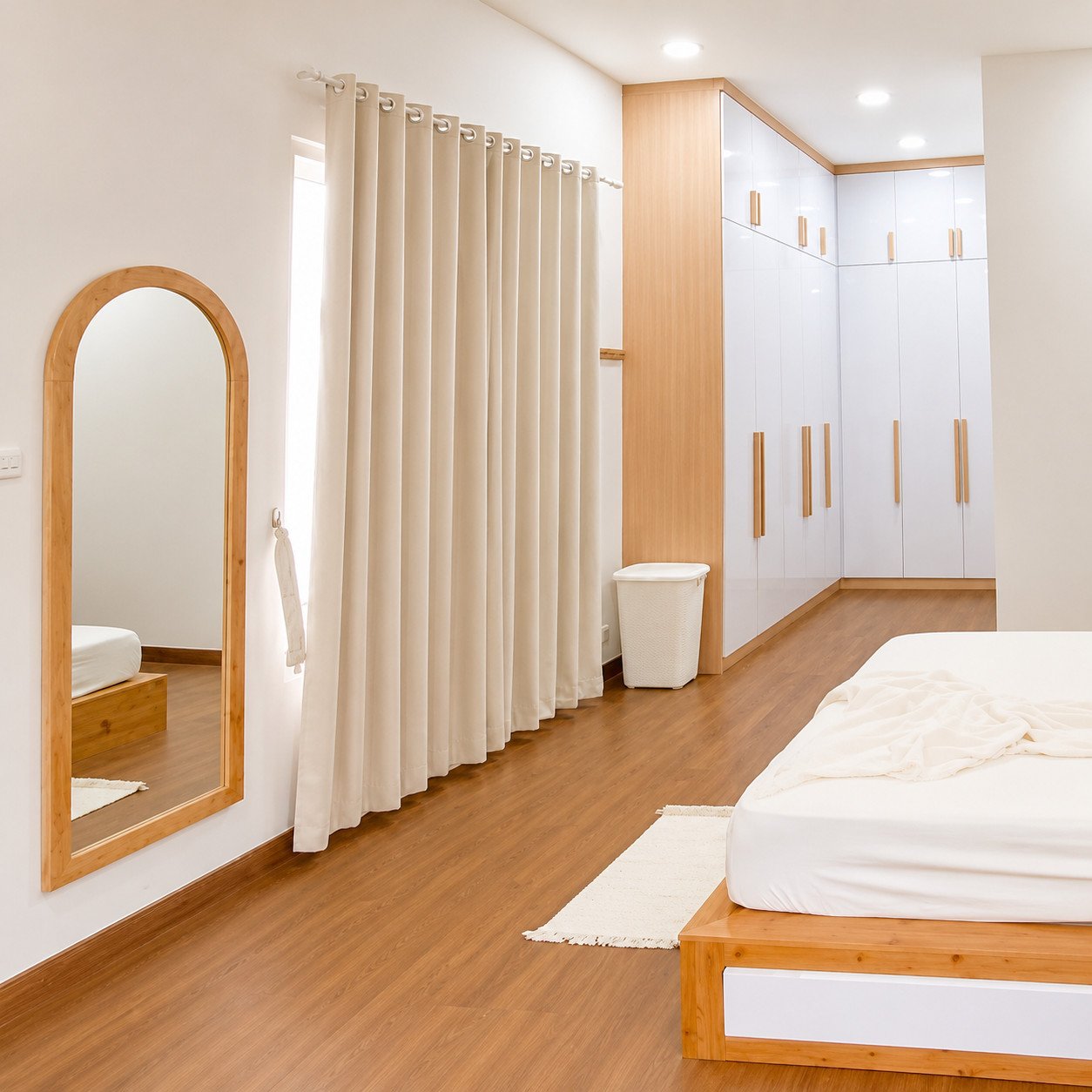 Bedroom Set Japandi Putih Kayu 1