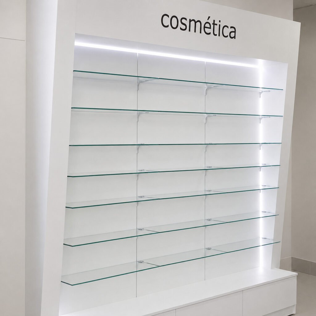 Display Kosmetik Modern Minimalis HPL1