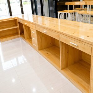 Meja Kasir Bahan Jati Belanda Ms. DK