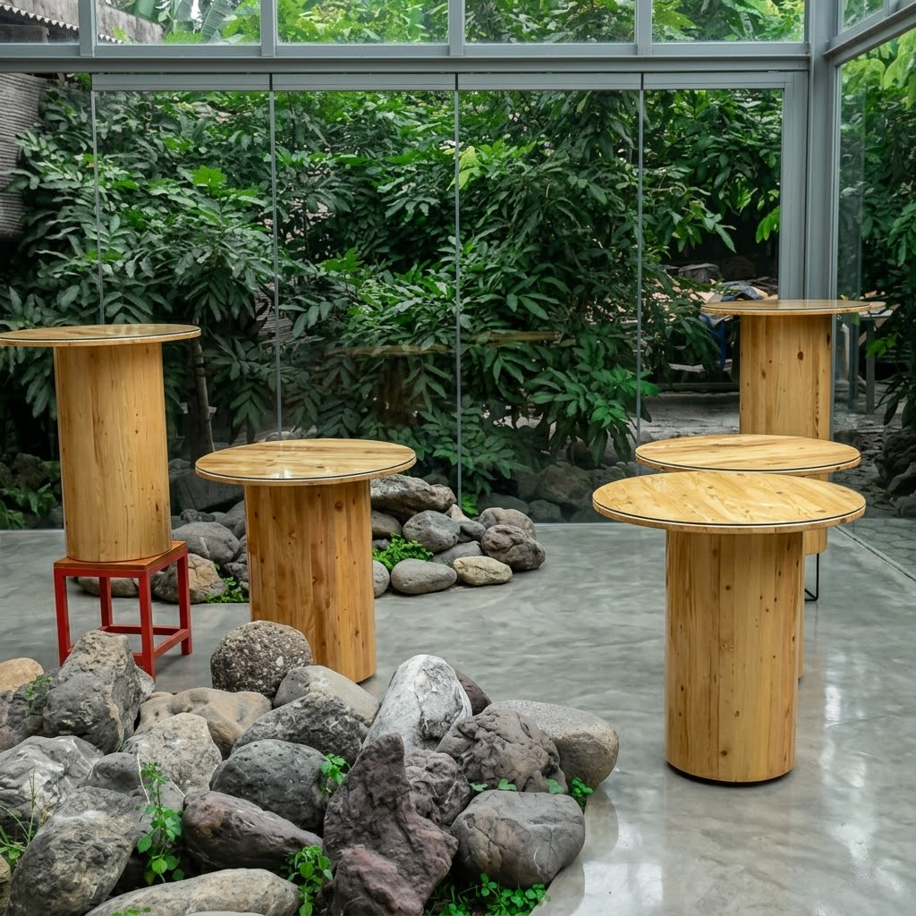 Meja Outdoor Cafe Jati Belanda Mr. W