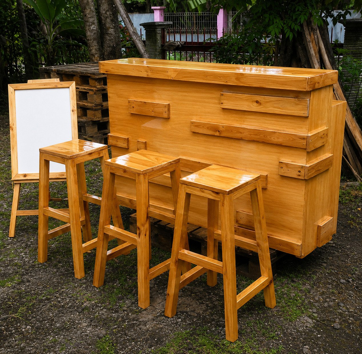 Paket Booth Jualan Jati belanda Mrs. AS