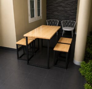 Set Meja Dan Kursi Industrial