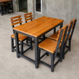 Set Meja Kursi Cafe Dengan Sandaran