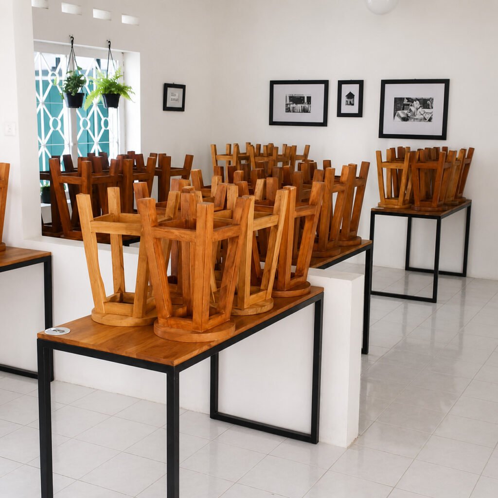 Set Meja Kursi Cafe Jati Belanda Mrs. DJ