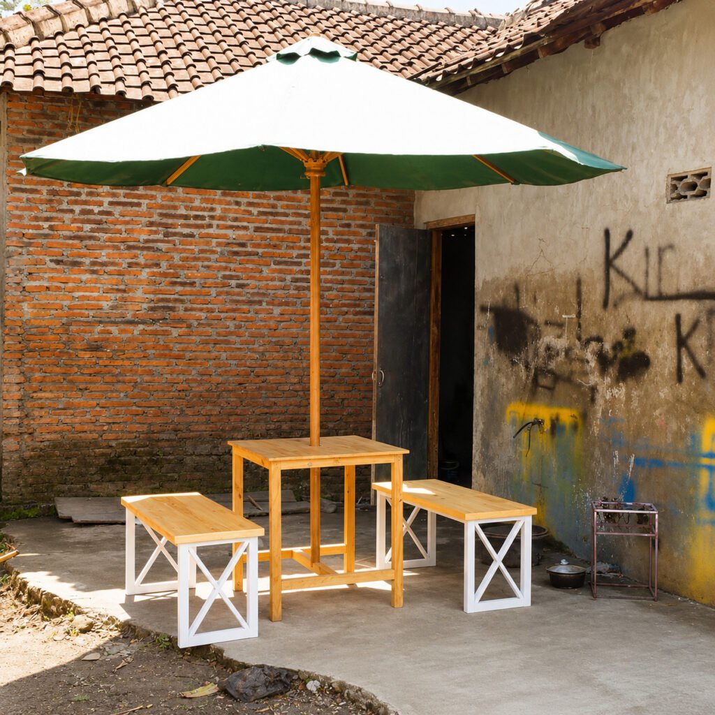 Set Meja Kursi Payung Caffe D
