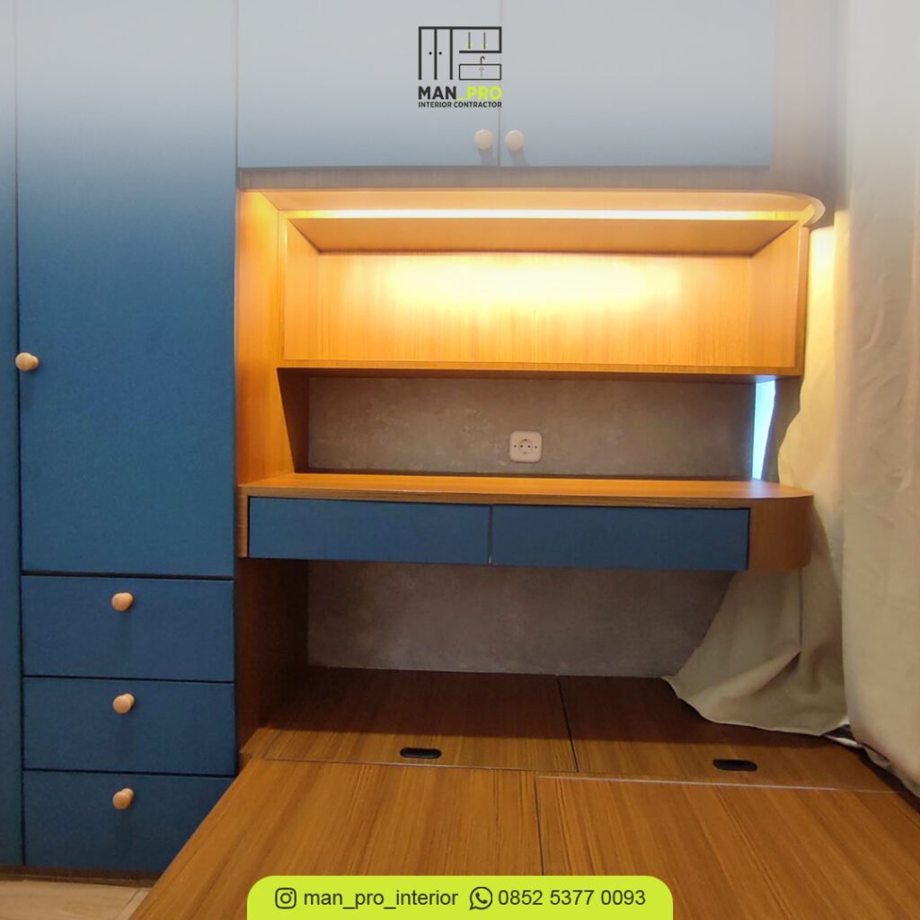 Set Wardrobe Dan Meja Belajar