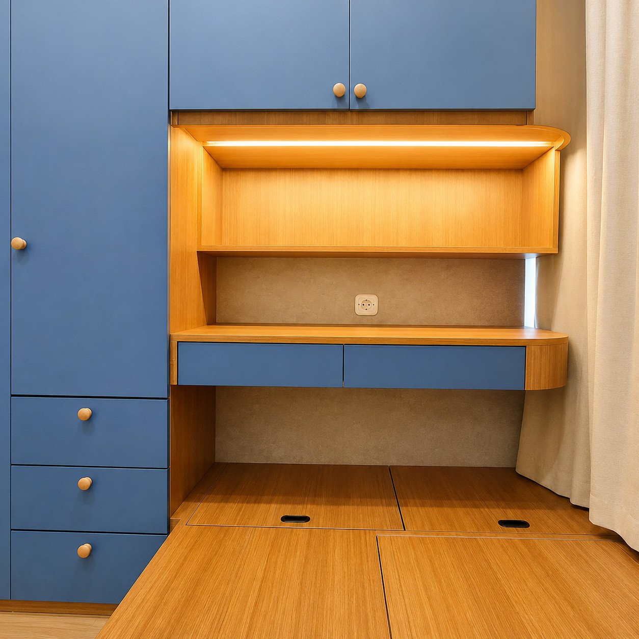 Set Wardrobe Dan Meja Belajar1