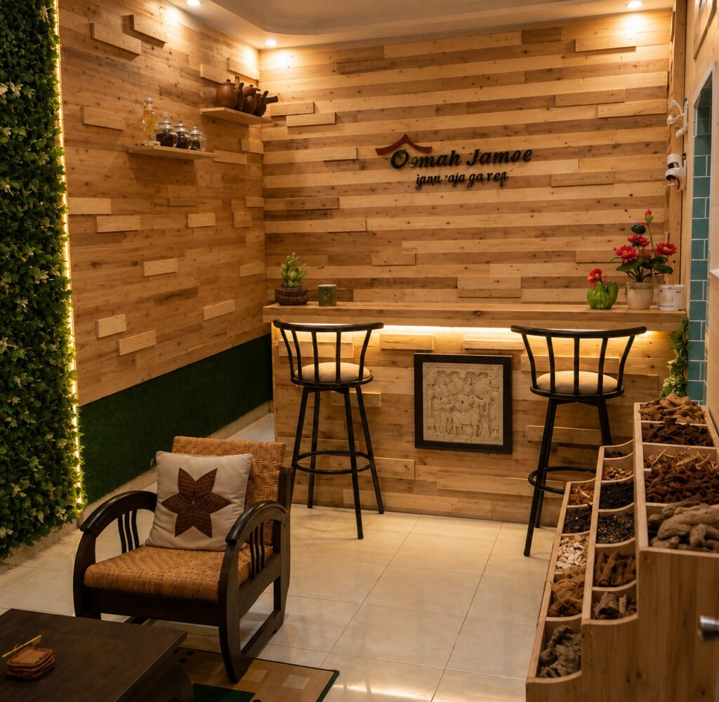 Wall Panel Jati Belanda Omah Jamu