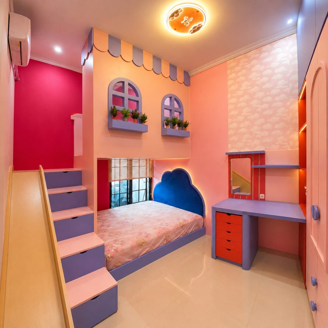 Bedroom Set Anak HPL Playful Kontemporer